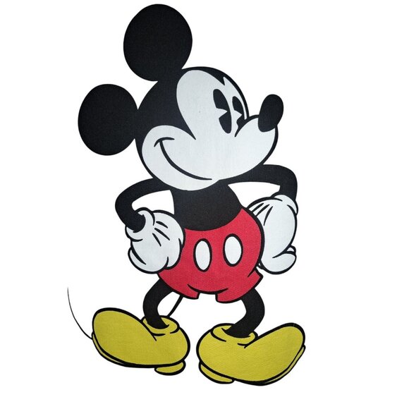 Disney Mickey Mouse Crewneck Sweatshirt Gray Pullover Adult Large - Picture 4 of 6